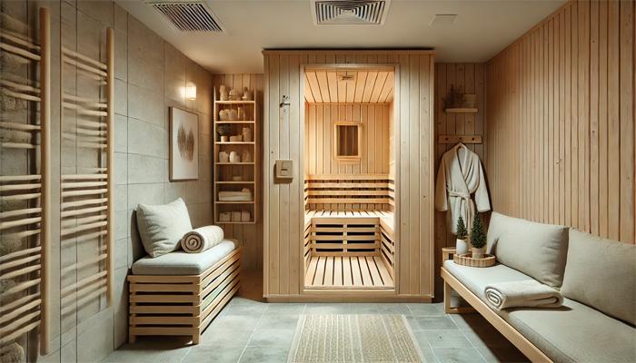 Relaxing Spa Space in Home Basement